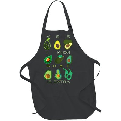 Yes I Know Guac Is Extra Full-Length Apron With Pockets