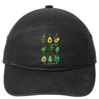 Yes I Know Guac Is Extra 7-Panel Snapback Hat