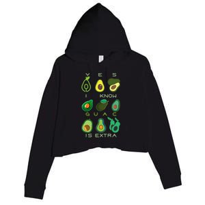 Yes I Know Guac Is Extra Crop Fleece Hoodie