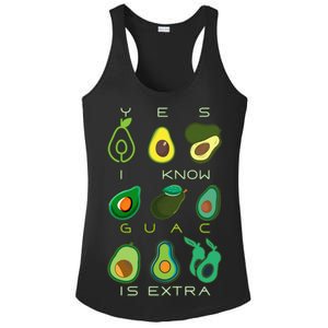 Yes I Know Guac Is Extra Ladies PosiCharge Competitor Racerback Tank