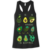 Yes I Know Guac Is Extra Women's Racerback Tank