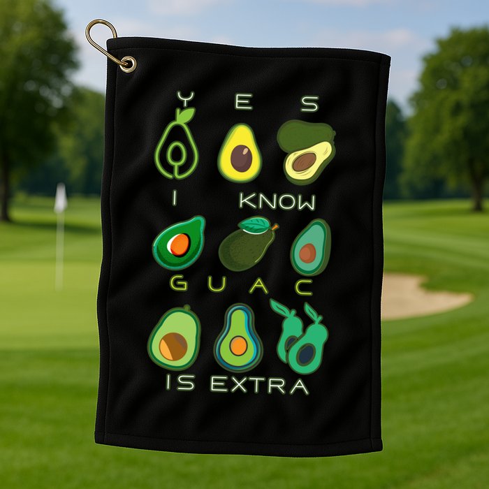 Yes I Know Guac Is Extra Golf Towel