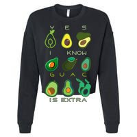 Yes I Know Guac Is Extra Cropped Pullover Crew