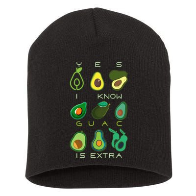 Yes I Know Guac Is Extra Short Acrylic Beanie