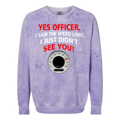 Yes I Seen The Speed Limit Officer Colorblast Crewneck Sweatshirt