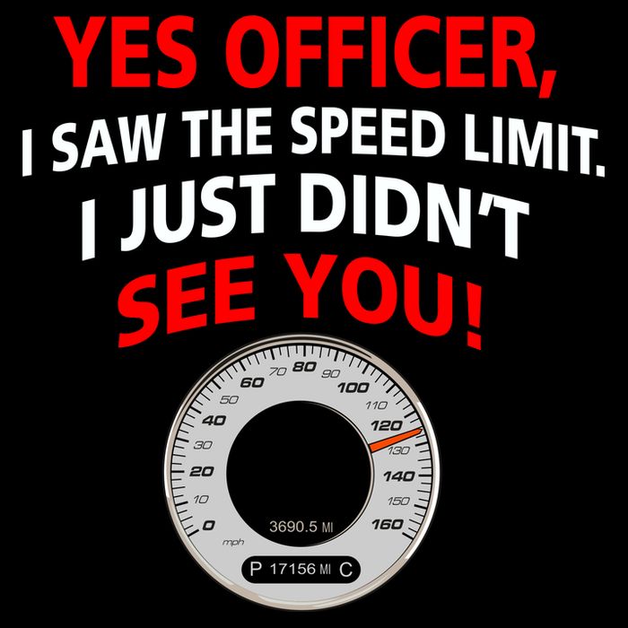Yes I Seen The Speed Limit Officer Drawstring Bag