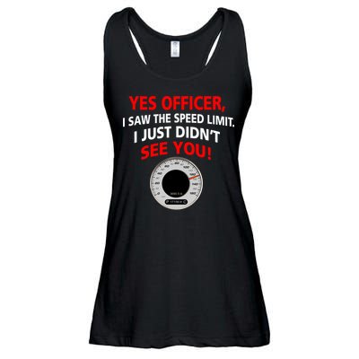 Yes I Seen The Speed Limit Officer Ladies Essential Flowy Tank
