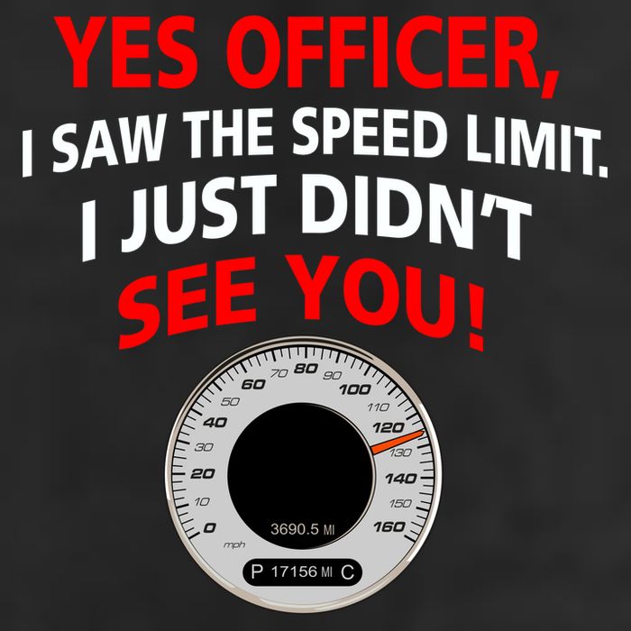 Yes I Seen The Speed Limit Officer Golf Towel
