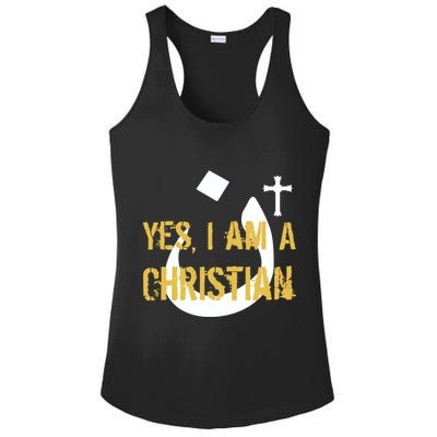 Yes I'm A Nasarani (Christian) Arabic Letter N Ladies PosiCharge Competitor Racerback Tank