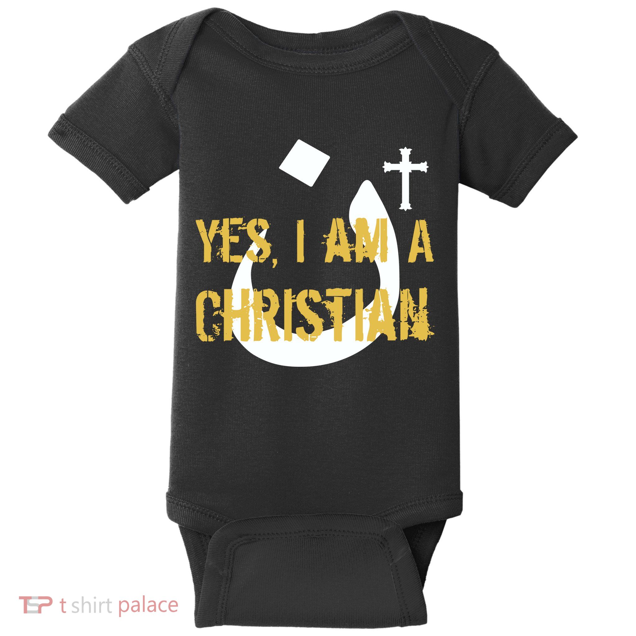 Yes I'm A Nasarani (Christian) Arabic Letter N Baby Bodysuit