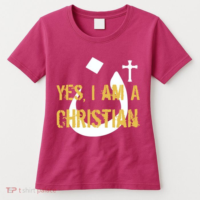 Yes I'm A Nasarani (Christian) Arabic Letter N Womens T-Shirt