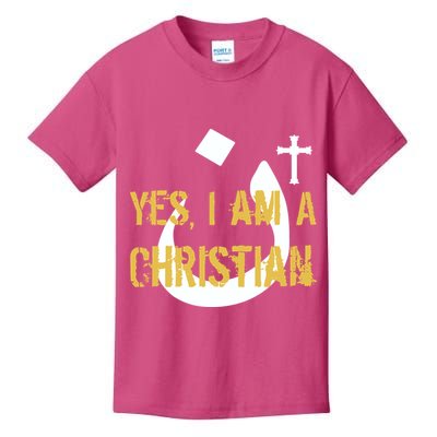 Yes I'm A Nasarani (Christian) Arabic Letter N Kids T-Shirt