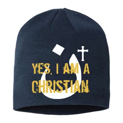 Yes I'm A Nasarani (Christian) Arabic Letter N Sustainable Beanie