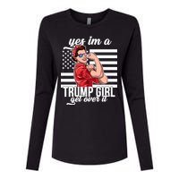 Yes I'm A Trump Girl Get Over It Womens Cotton Relaxed Long Sleeve T-Shirt