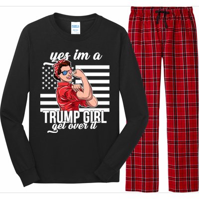 Yes I'm A Trump Girl Get Over It Long Sleeve Pajama Set