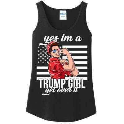 Yes I'm A Trump Girl Get Over It Ladies Essential Tank