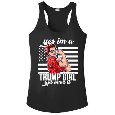 Yes I'm A Trump Girl Get Over It Ladies PosiCharge Competitor Racerback Tank