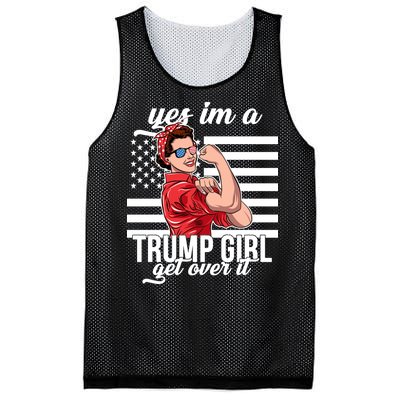 Yes I'm A Trump Girl Get Over It Mesh Reversible Basketball Jersey Tank