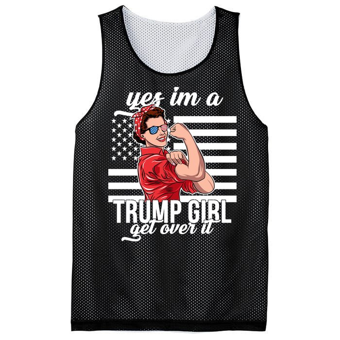 Yes I'm A Trump Girl Get Over It Mesh Reversible Basketball Jersey Tank