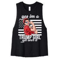 Yes I'm A Trump Girl Get Over It Women's Racerback Cropped Tank