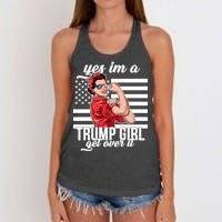 Yes I'm A Trump Girl Get Over It Women's Knotted Racerback Tank