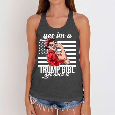 Yes I'm A Trump Girl Get Over It Women's Knotted Racerback Tank