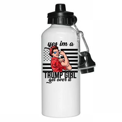 Yes I'm A Trump Girl Get Over It Aluminum Water Bottle