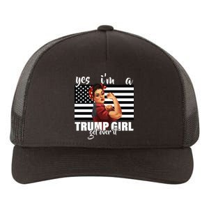 Yes I'm A Trump Girl Get Over It Funny Election Yupoong Adult 5-Panel Trucker Hat