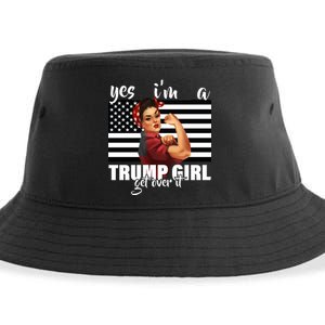 Yes I'm A Trump Girl Get Over It Funny Election Sustainable Bucket Hat