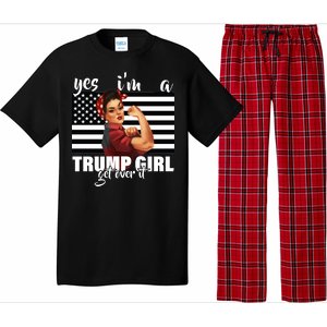 Yes I'm A Trump Girl Get Over It Funny Election Pajama Set