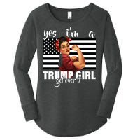 Yes I'm A Trump Girl Get Over It Funny Election Women's Perfect Tri Tunic Long Sleeve Shirt