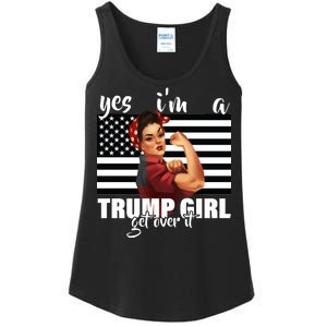 Yes I'm A Trump Girl Get Over It Funny Election Ladies Essential Tank