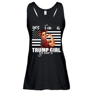 Yes I'm A Trump Girl Get Over It Funny Election Ladies Essential Flowy Tank