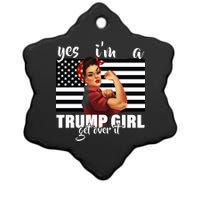 Yes I'm A Trump Girl Get Over It Funny Election Ceramic Star Ornament