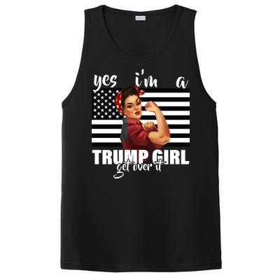 Yes I'm A Trump Girl Get Over It Funny Election PosiCharge Competitor Tank