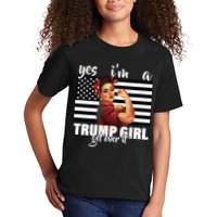 Yes I'm A Trump Girl Get Over It Funny Election Kids T-Shirt