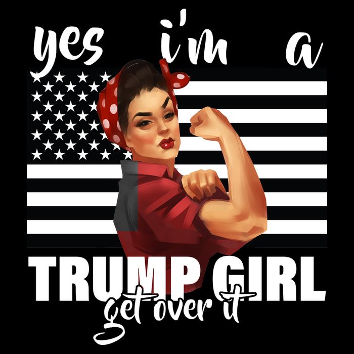 Yes I'm A Trump Girl Get Over It Funny Election Kids T-Shirt