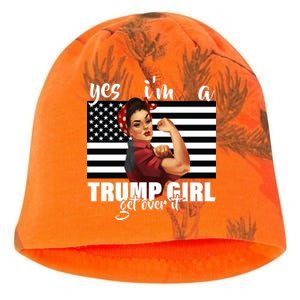 Yes I'm A Trump Girl Get Over It Funny Election Kati - Camo Knit Beanie