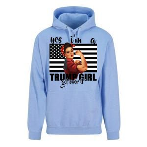 Yes I'm A Trump Girl Get Over It Funny Election Unisex Surf Hoodie