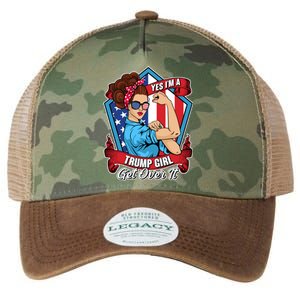 Yes I'm A Trump Girl Get Over It Pro Republican Legacy Tie Dye Trucker Hat