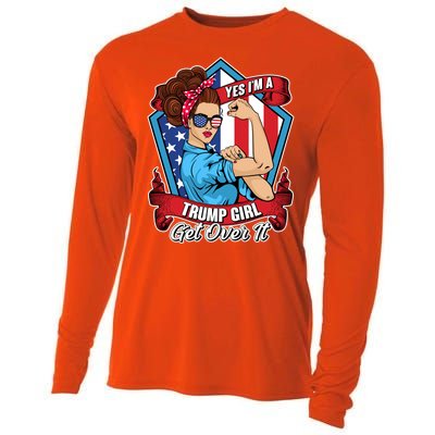 Yes I'm A Trump Girl Get Over It Pro Republican Cooling Performance Long Sleeve Crew