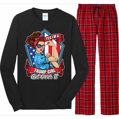 Yes I'm A Trump Girl Get Over It Pro Republican Long Sleeve Pajama Set