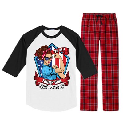 Yes I'm A Trump Girl Get Over It Pro Republican Raglan Sleeve Pajama Set