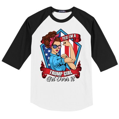 Yes I'm A Trump Girl Get Over It Pro Republican Baseball Sleeve Shirt