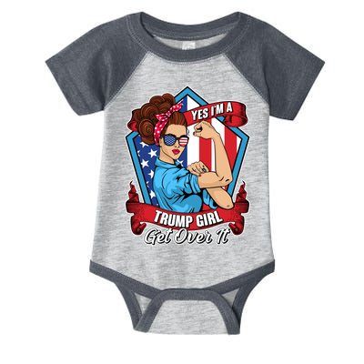 Yes I'm A Trump Girl Get Over It Pro Republican Infant Baby Jersey Bodysuit