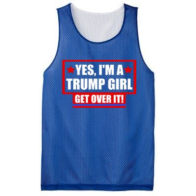 Yes I'm a Trump Girl Get Over It Republican Mesh Reversible Basketball Jersey Tank