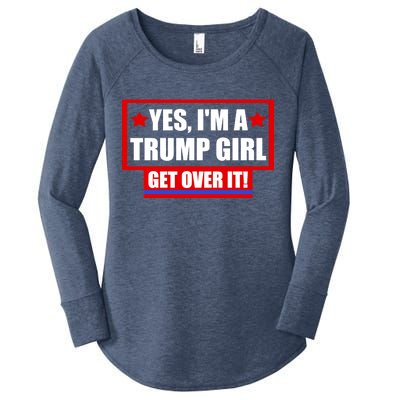 Yes I'm a Trump Girl Get Over It Republican Women's Perfect Tri Tunic Long Sleeve Shirt