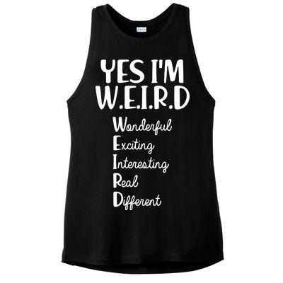 Yes I'm WEIRD Ladies PosiCharge Tri-Blend Wicking Tank