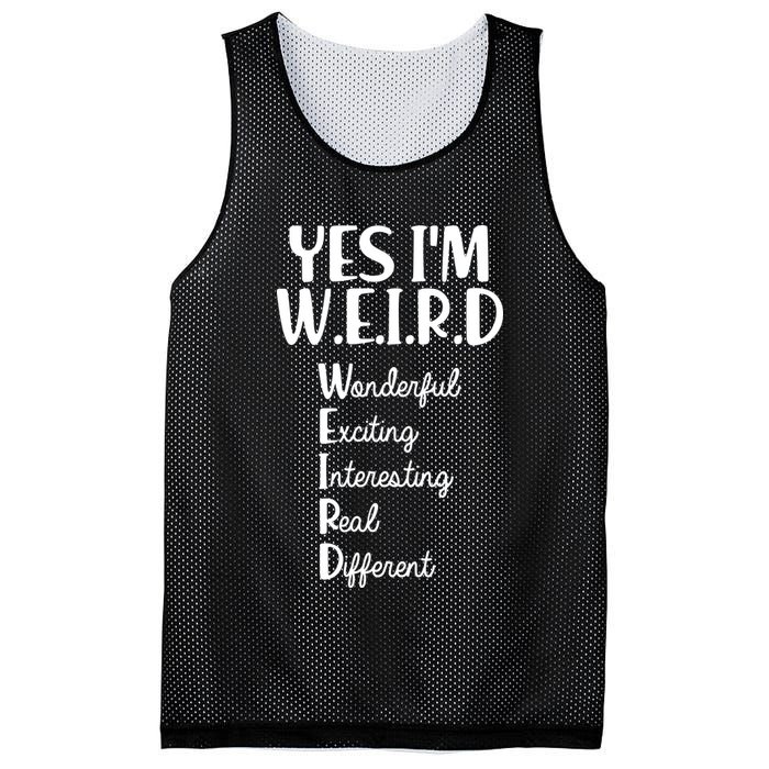 Yes I'm WEIRD Mesh Reversible Basketball Jersey Tank