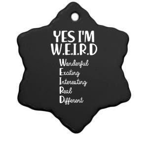 Yes I'm WEIRD Ceramic Star Ornament